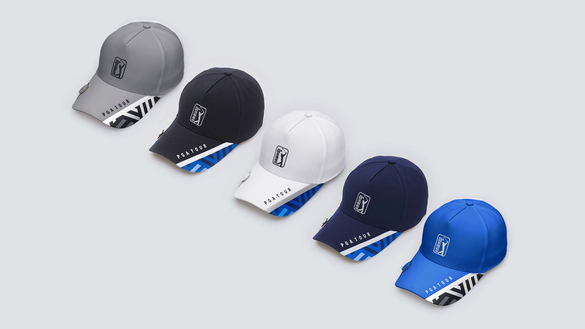 PGA TOUR 高爾夫球帽系列｜印花球標元素，職業巡迴風格配件