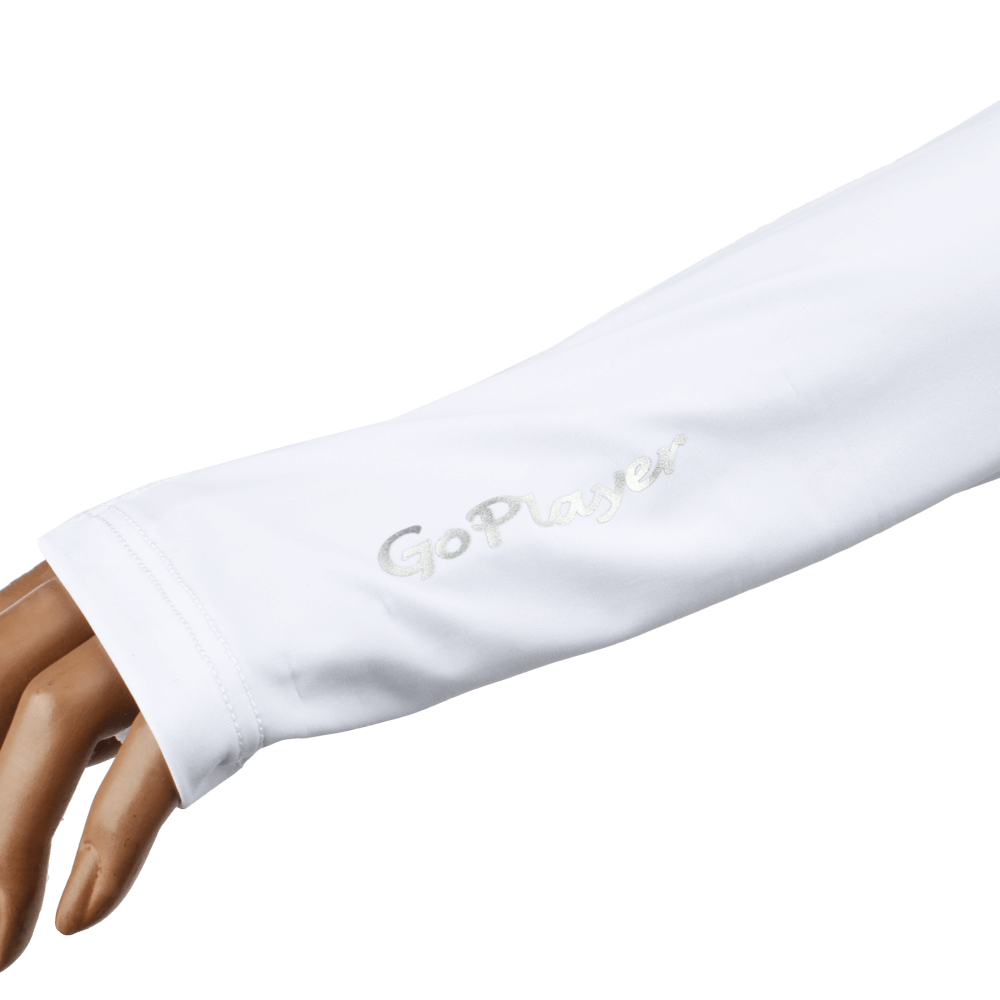 GoPlayer Men's Anti-UV Cooling Palm Sleeves (White)