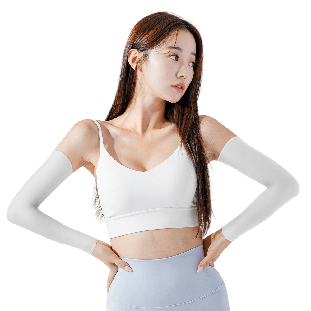 GoPlayer Women's Cool Sun Protection Sleeves (White)