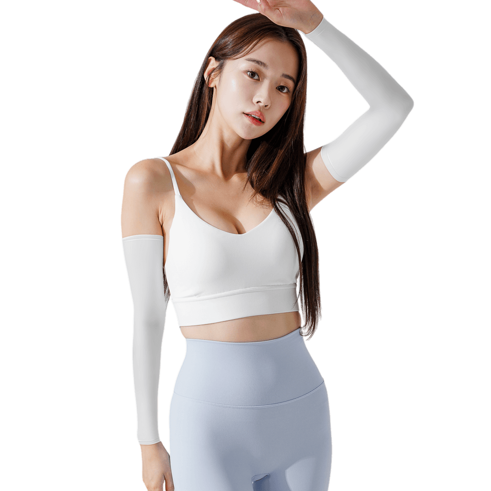 GoPlayer Women's Cool Sun Protection Sleeves (White)
