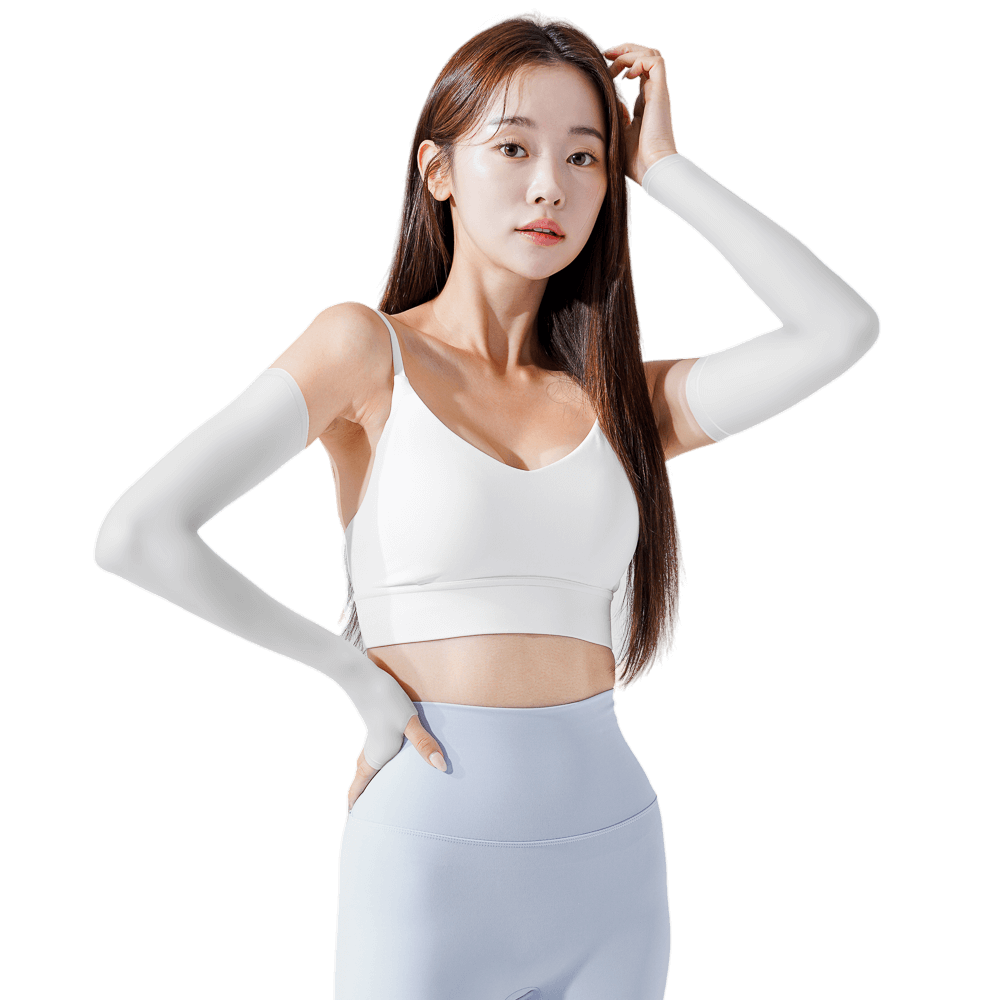 GoPlayer Women's Cool Sun Protection Sleeves (White)