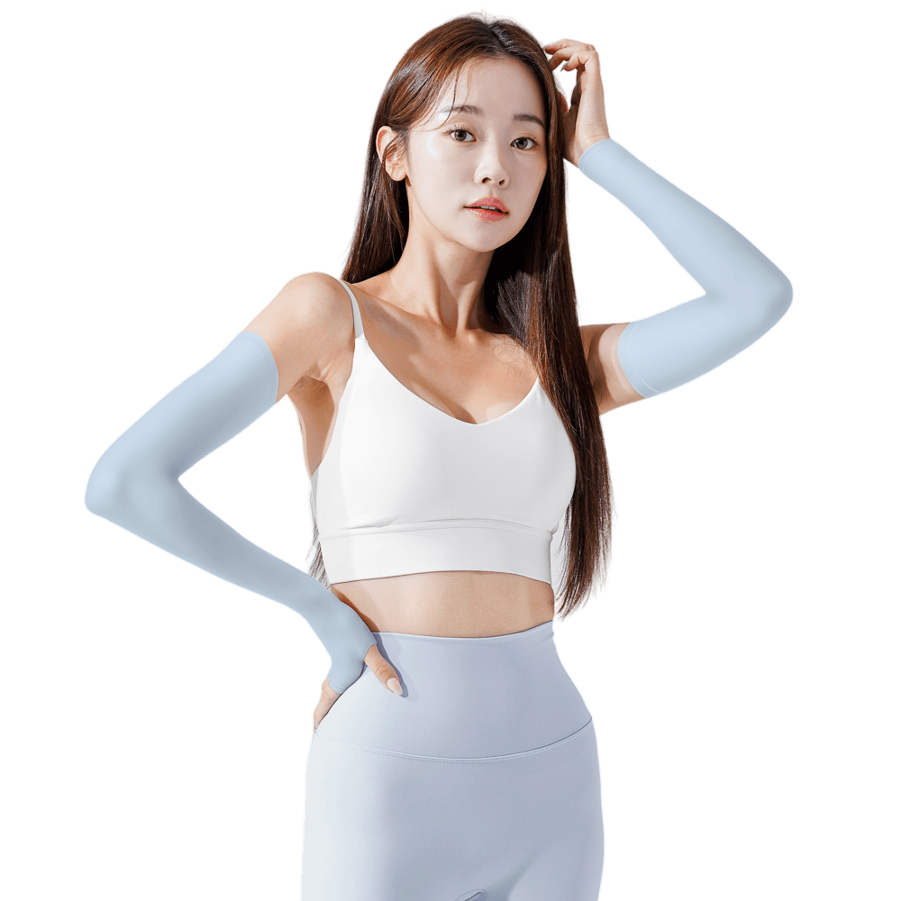GoPlayer Women's Cool Sun Protection Sleeves (Light Blue)