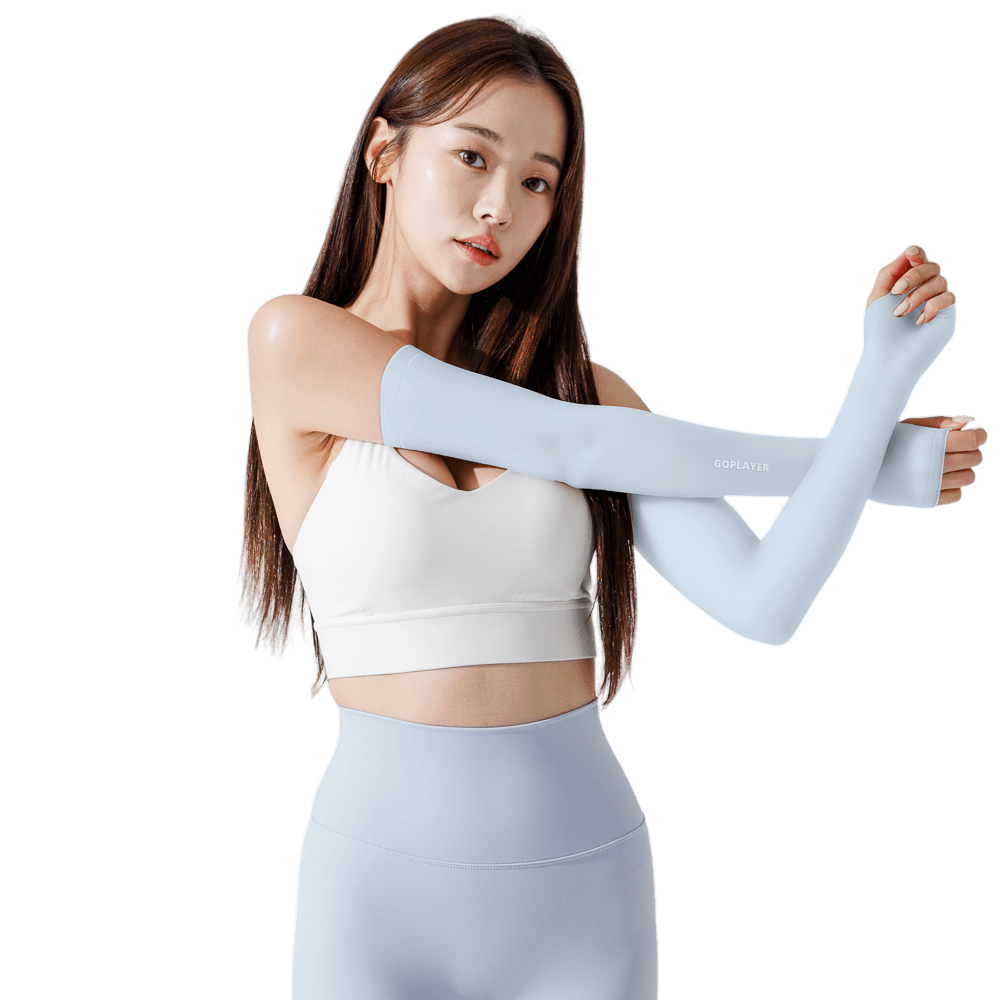 GoPlayer Women's Cool Sun Protection Sleeves (Light Blue)