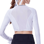 GoPlayer 女抗UV半身防曬衣(白)