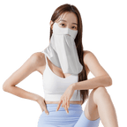 GoPlayer Women's Cool Sunscreen Mask (Light Gray)