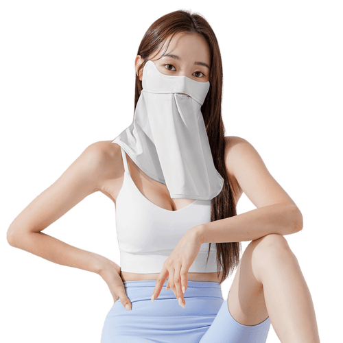 GoPlayer Women's Cool Sunscreen Mask (Light Gray)