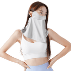 GoPlayer Women's Cool Sunscreen Mask (Light Gray)