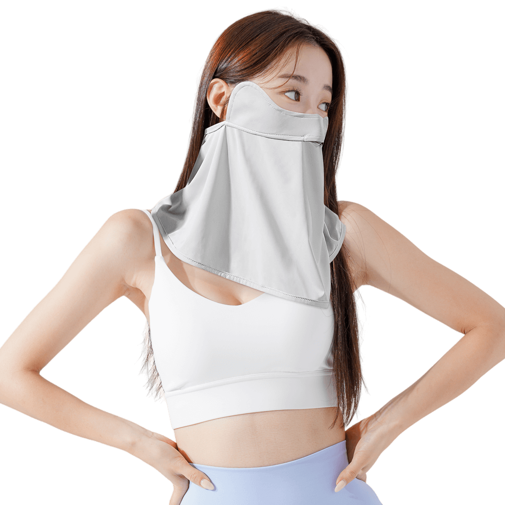 GoPlayer Women's Cool Sunscreen Mask (Light Gray)