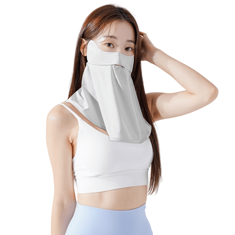 GoPlayer Women's Cool Sunscreen Mask (Light Gray)