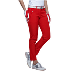 GoPlayer Women's Elastic Waist Quick-Drying Golf Pants (Orange)