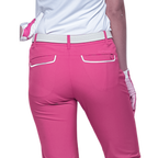GoPlayer Women's Elastic Waist Quick-Drying Golf Pants (Pink)