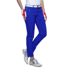 GoPlayer レディース ウエストゴム 速乾性 ゴルフ パンツ (カラフル ブルー)