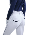 GoPlayer女彈性腰高爾夫長褲(白)