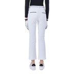 GoPlayer レディース ハイウエスト エラスティック ゴルフ パンツ (ホワイト)