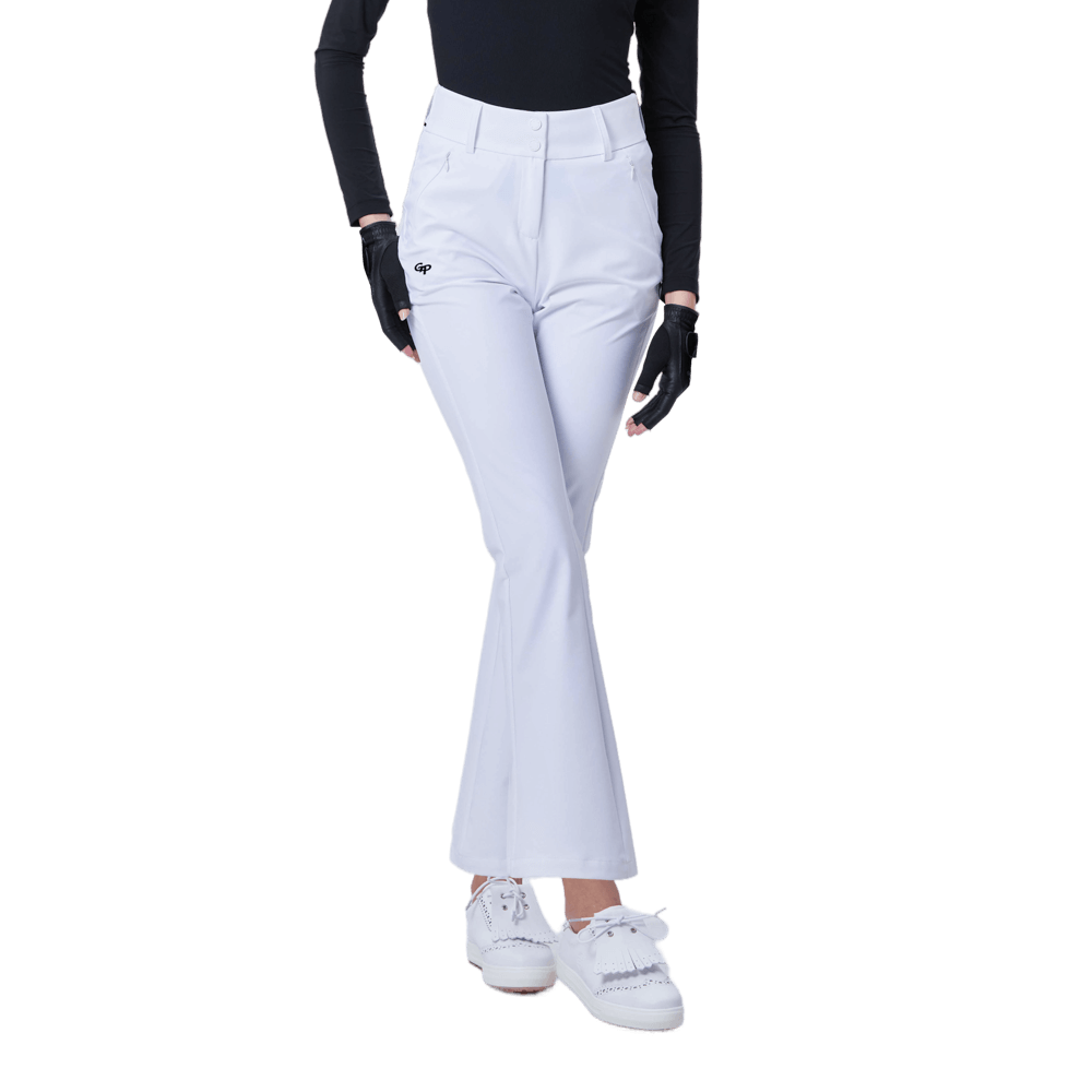 GoPlayer Women's High Waist Elastic Golf Pants (White) 2024