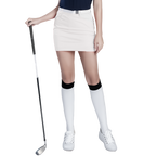 GoPlayer Women's Elastic Waist Golf Skirt (White)
