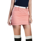 GoPlayer Women's Elastic Waist Golf Skirt (Orange)