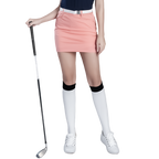 GoPlayer Women's Elastic Waist Golf Skirt (Orange)