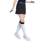 GoPlayer レディース 伸縮性ウエスト ゴルフスカート (ブラック)