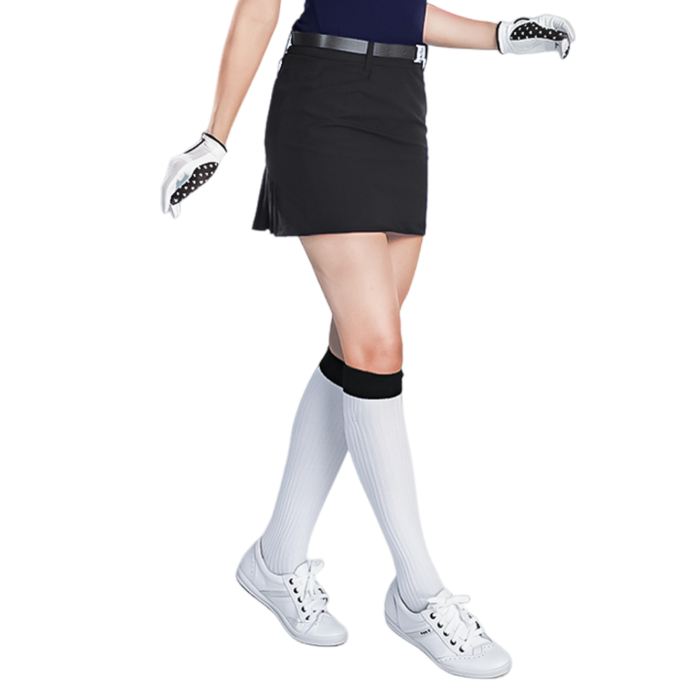 GoPlayer Women's Elastic Waist Golf Skirt (Black)