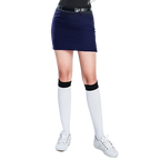 GoPlayer Women's Elastic Waist Golf Skirt (Navy Blue)