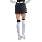 GoPlayer女彈性腰高爾夫褲裙(黑)