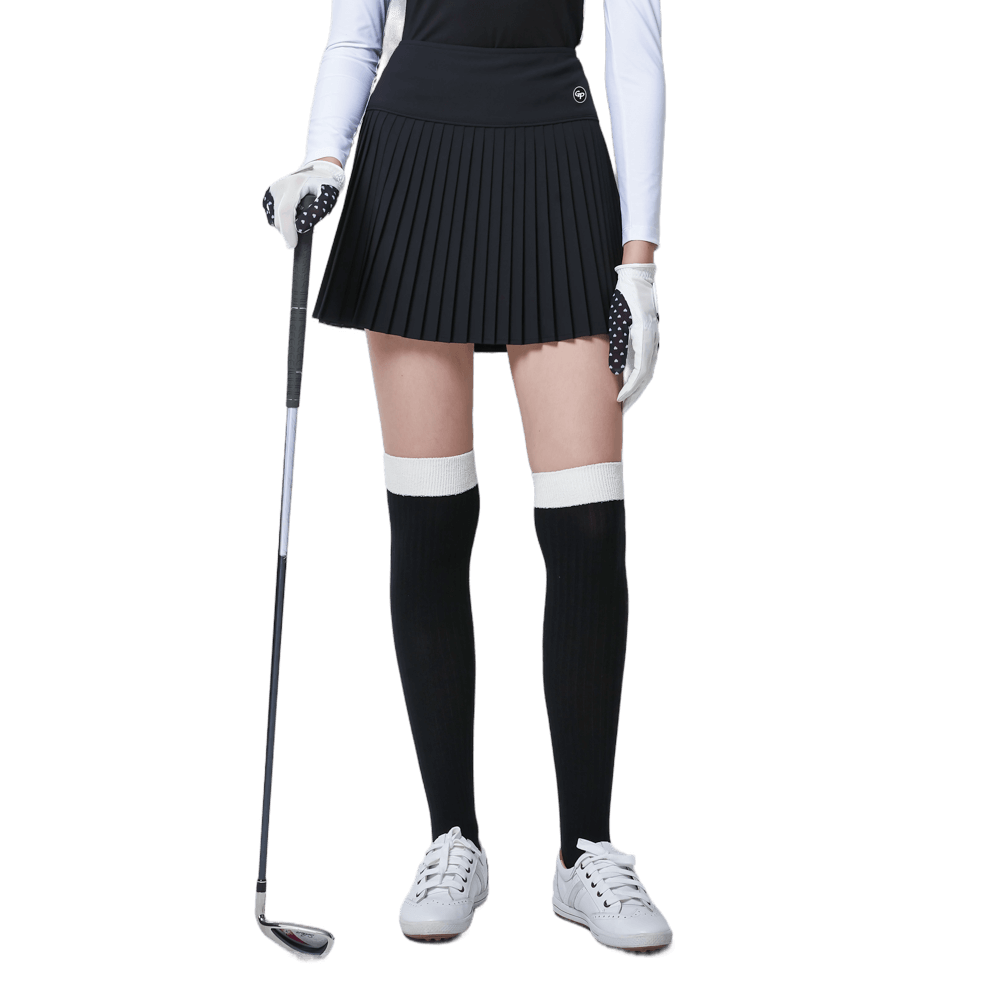 GoPlayer レディース エラスティック ゴルフ パンツ スカート (ブラック)