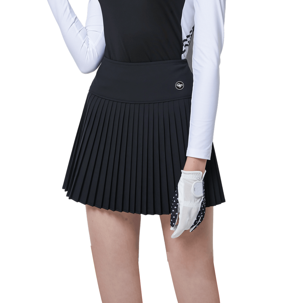 GoPlayer レディース エラスティック ゴルフ パンツ スカート (ブラック)