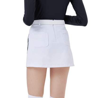 GoPlayer Women's Golf A-Line Skirt (White)