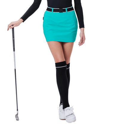 GoPlayer Women's Golf Belt Hip Skirt (Green)