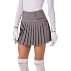 GoPlayer Women's Golf Elastic Waist Pleated Skirt (Gray)