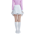 GoPlayer Women's Golf Fake Two-Piece Pleated Pants Skirt (White)