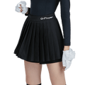 GoPlayer Women's Golf Fake Two-Piece Pleated Pants Skirt (Black)