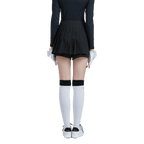 GoPlayer レディース ゴルフ フェイク ツーピース プリーツ パンツ スカート (ブラック)