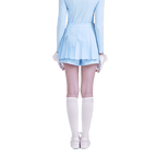 GoPlayer Women's Golf Fake Two-piece Pleated Pants Skirt (Light Blue)