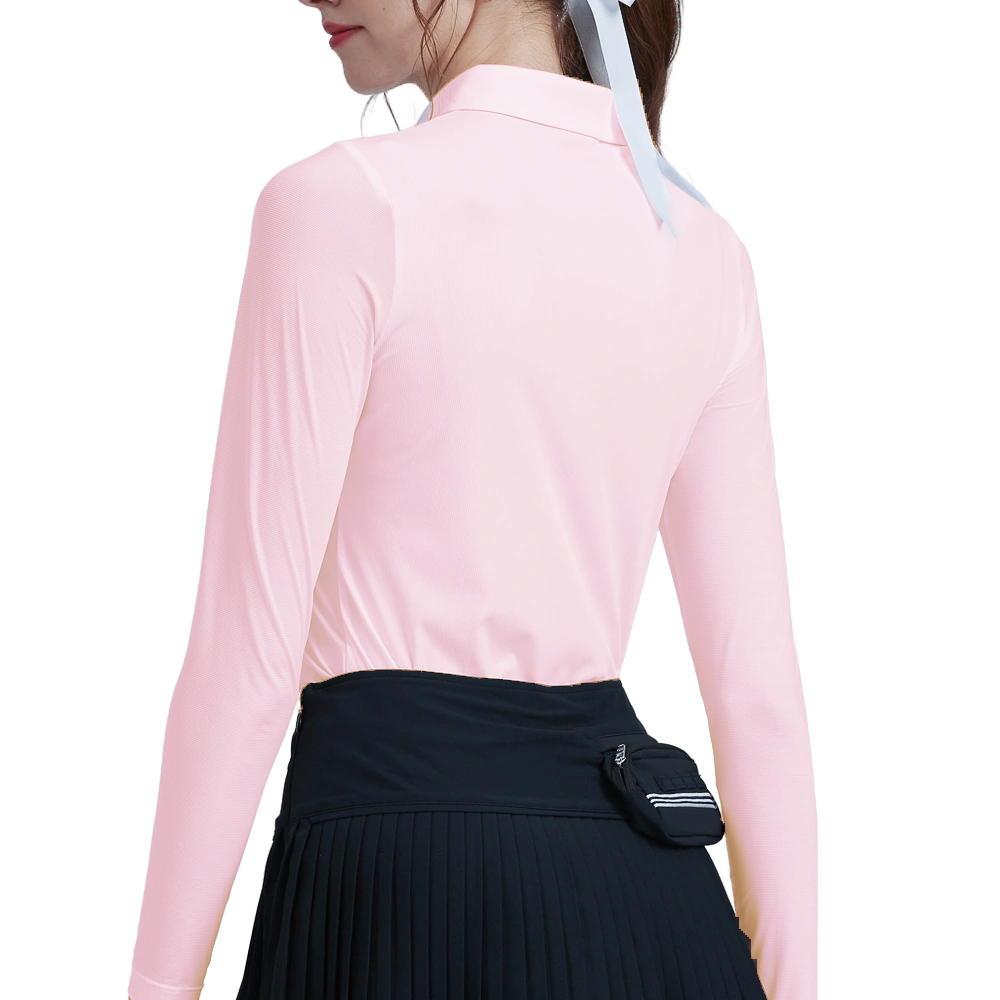 GoPlayer Women's Golf Long Sleeve Sun Protection Sleeve Suit (Pink)
