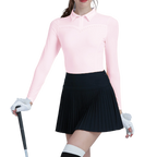 GoPlayer Women's Golf Long Sleeve Sun Protection Sleeve Suit (Pink)