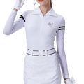GoPlayer Women's Golf Big Lapel Ice Silk Sleeve Suit (White)