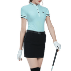GoPlayer Women's Golf Ultra-Stretch Short-Sleeve Top (Light Green)