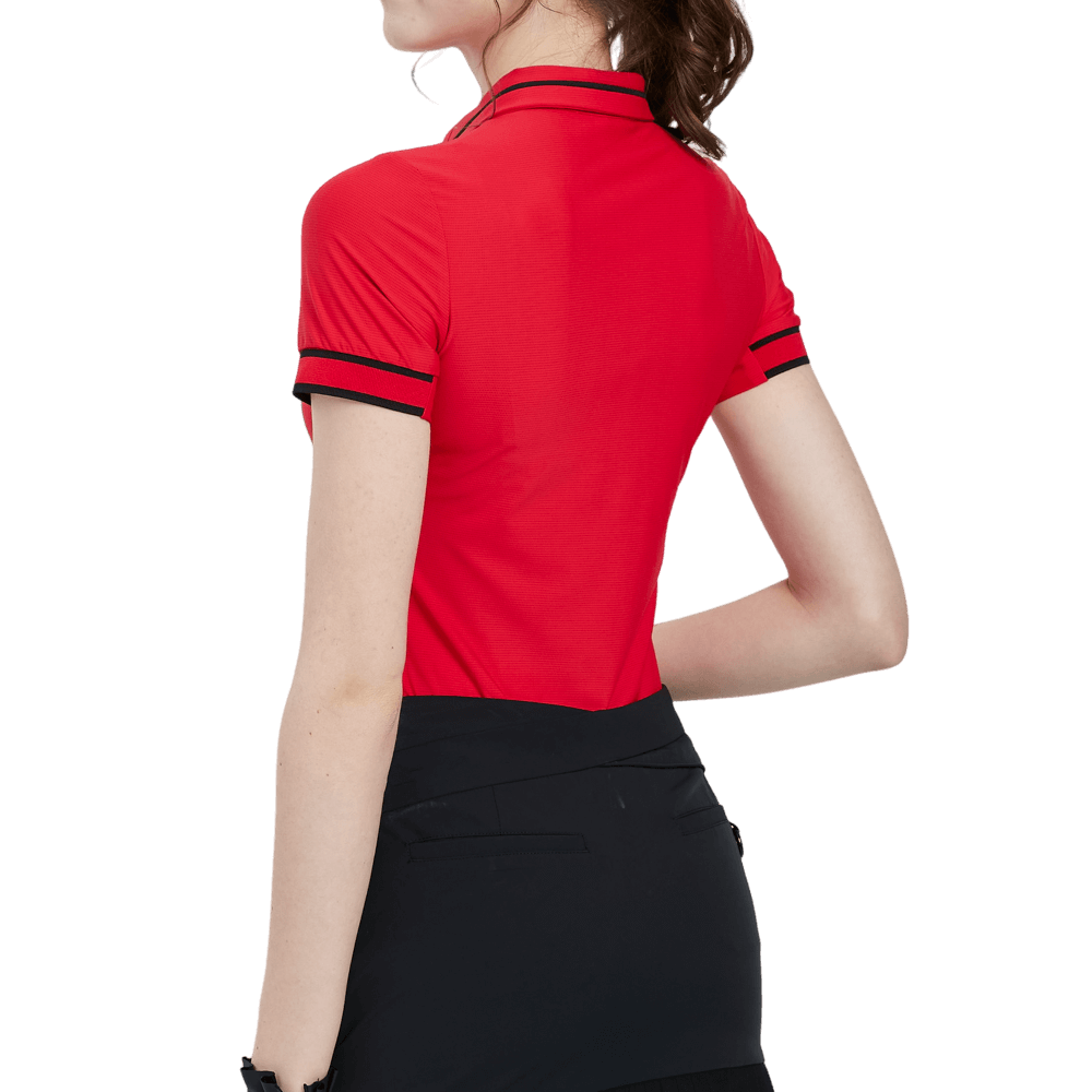 GoPlayer女輕薄超彈短袖上衣(紅)