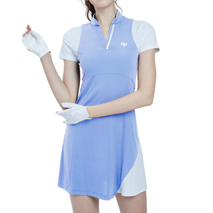 GoPlayer レディース ゴルフ ドレス (ブルー パープル)