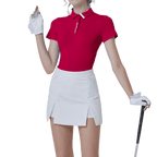 GoPlayer Women's Elastic Breathable Short Sleeve Top (Red)