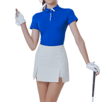 GoPlayer レディース伸縮性通気性半袖トップ (ロイヤルブルー)