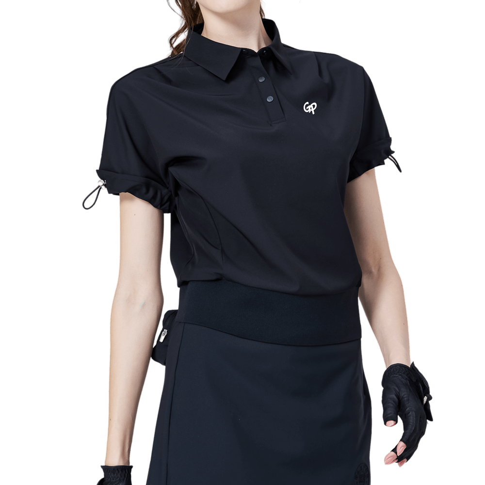 GoPlayer女寬鬆版短袖上衣(黑)