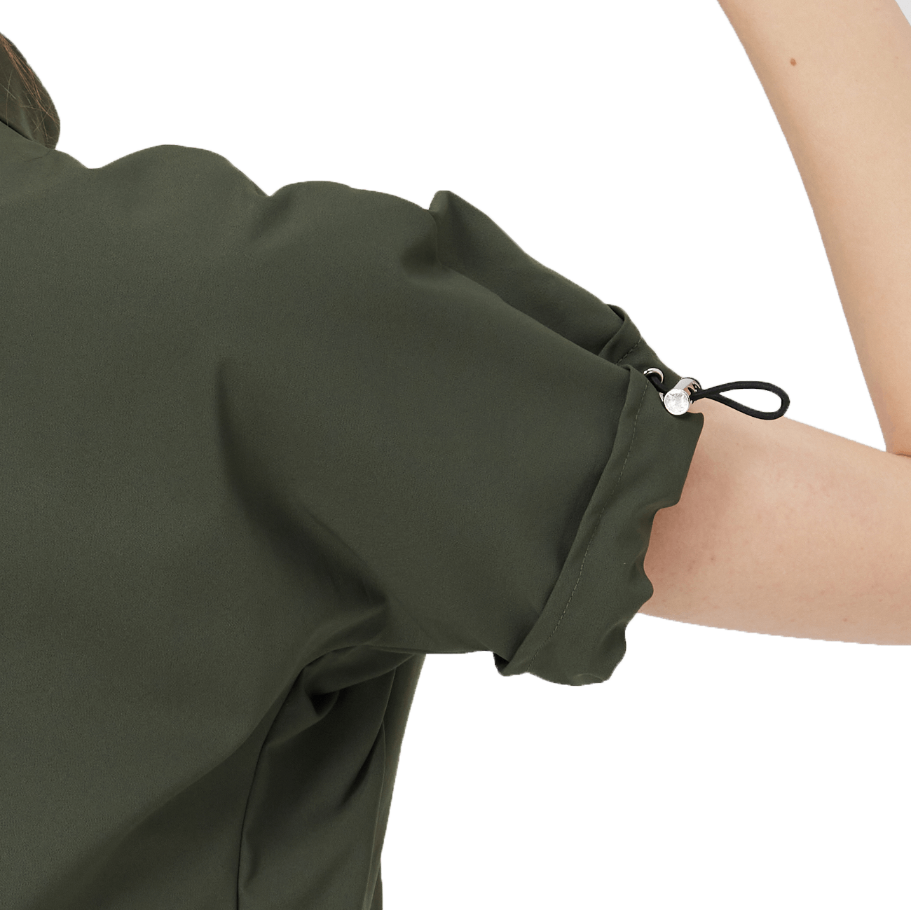 GoPlayer Women's Loose-fit Short-sleeved Top (Military Green)