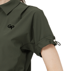 GoPlayer Women's Loose-fit Short-sleeved Top (Military Green)