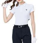 GoPlayer Women's Cool and Breathable Short-Sleeve T-Shirt (White)