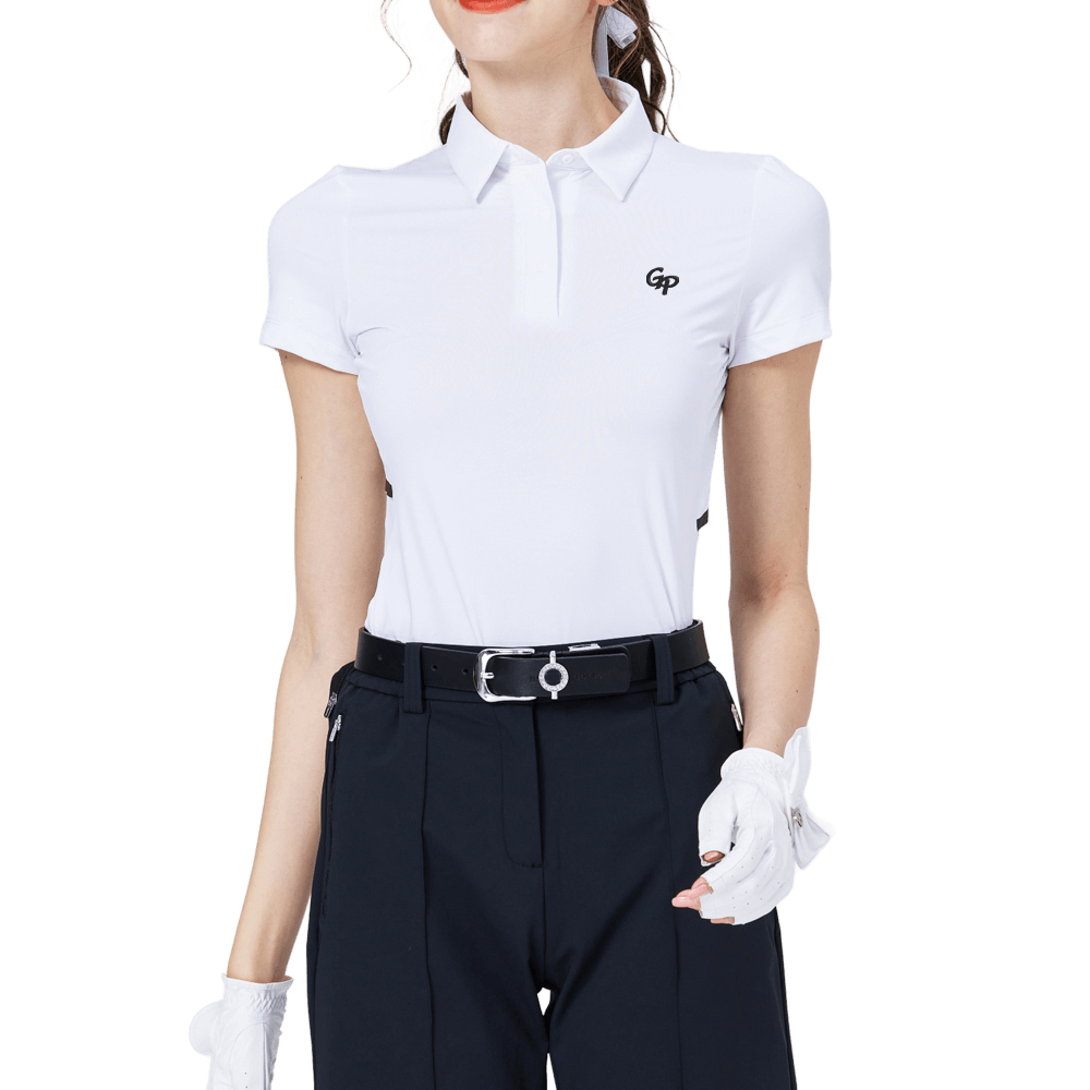 GoPlayer Women's Cool and Breathable Short-Sleeve T-Shirt (White)