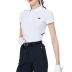 GoPlayer Women's Cool and Breathable Short-Sleeve T-Shirt (White)