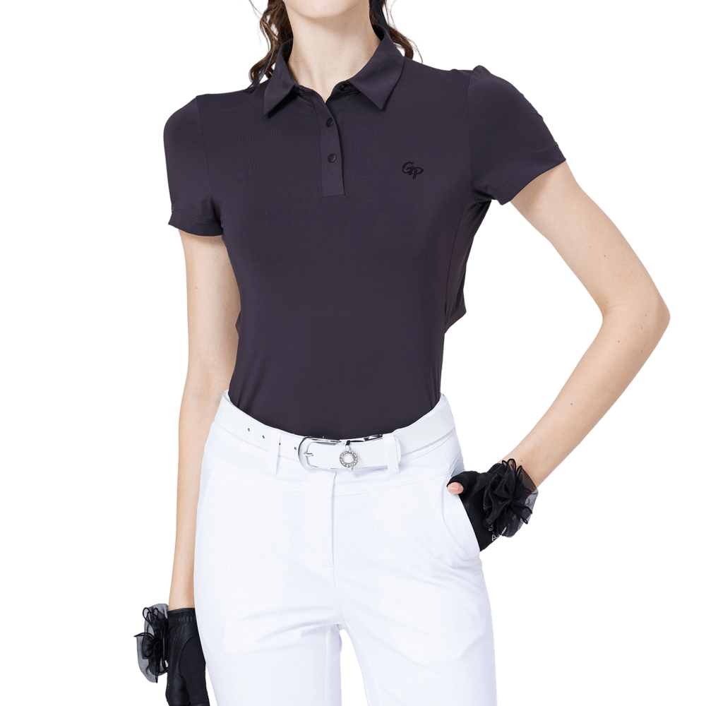 GoPlayer Women's Cool and Breathable Short-Sleeve T-Shirt (Dark Brown)